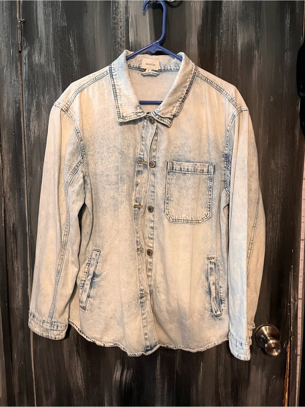 Wishlist Light Wash Denim shirt in Faded Blue